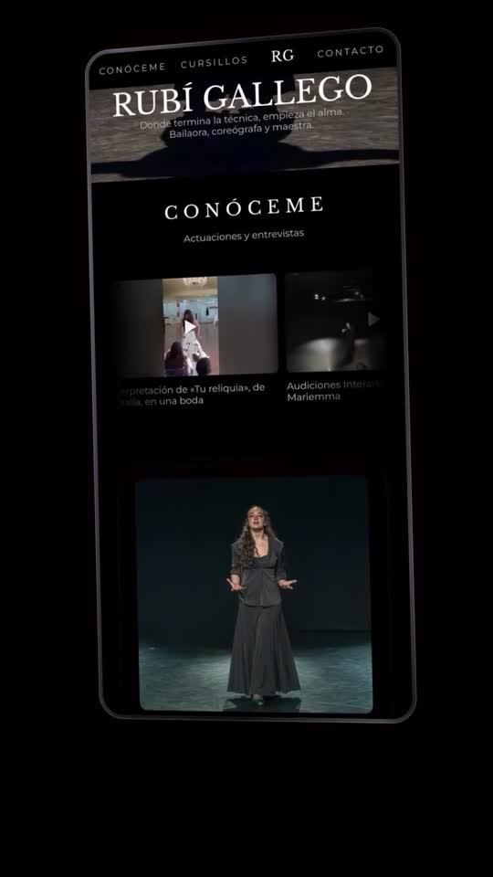 SiteForge: a website built for a flamenco artist